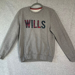 Jack Wills British Gray Pullover Sweatshirt Medium